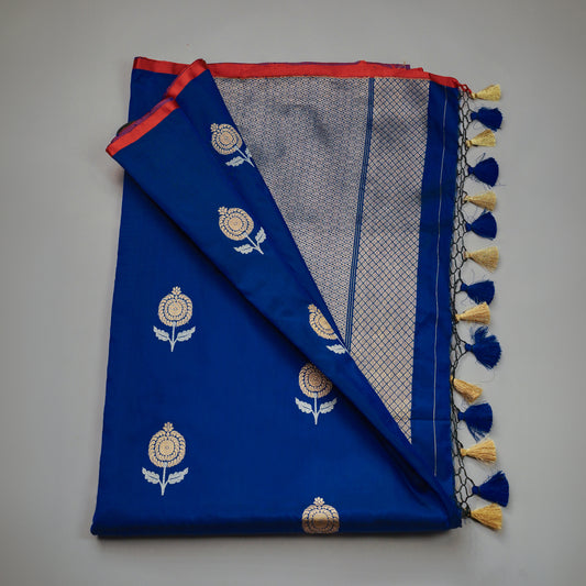 LAKSHMIKA - Royal Blue Banarasi Silk Saree