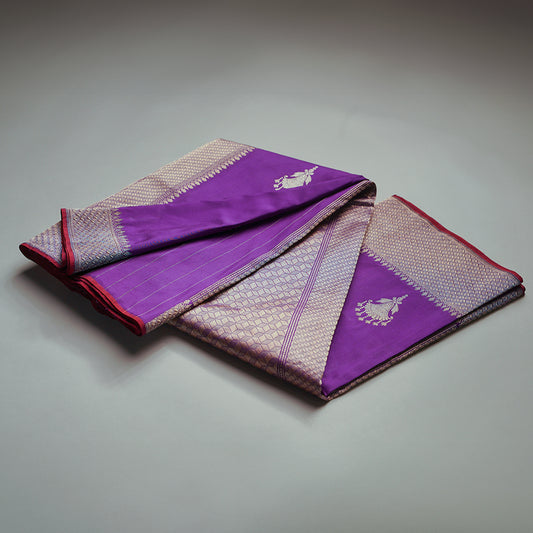 LATIKA - Purple Banarasi Silk Saree