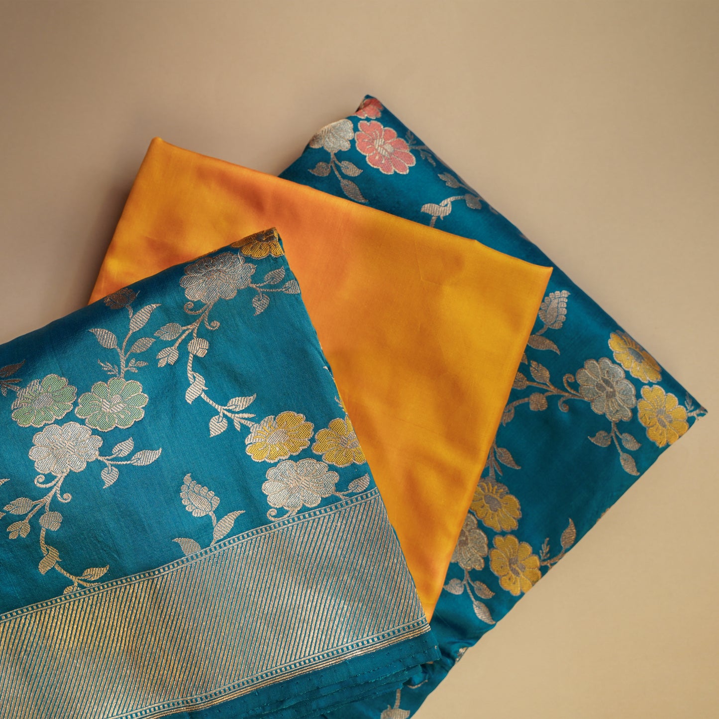 VISMAYA - Electric Blue Banarasi Silk Saree