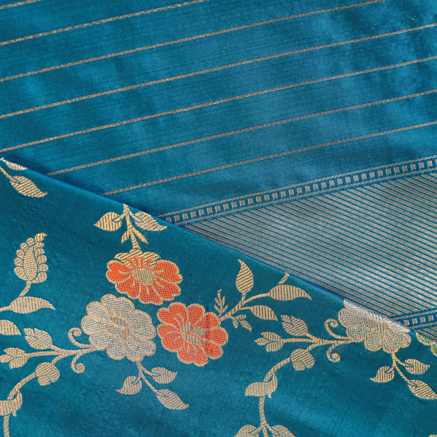 VISMAYA - Electric Blue Banarasi Silk Saree